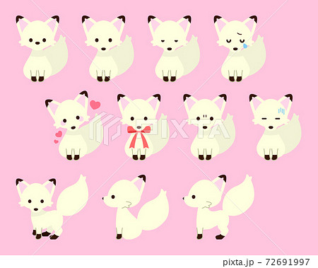 狐イラスト素材 Fox Illustration Materialのイラスト素材