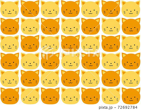 ねこのパターン背景イラスト 72692784