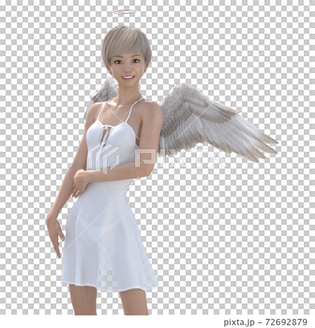 Beautiful leg angel perming 3DCG illustration material 72692879