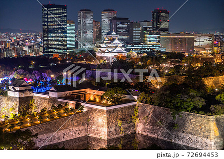 《大阪府》大阪城・夜景 《大阪府》大阪城・夜景 72694453