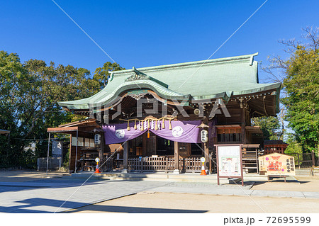 晴天の唐津神社(佐賀県唐津市南城内) 晴天の唐津神社(佐賀県唐津市南城内) 72695599