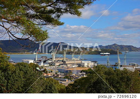 潮音山公園展望台からの瀬戸内海の風景・しまなみ海道・生口島・尾道 72696120