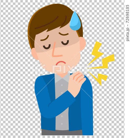 僵硬的肩膀男性身體不安插圖 僵硬的肩膀男性身體不安插圖 72698185