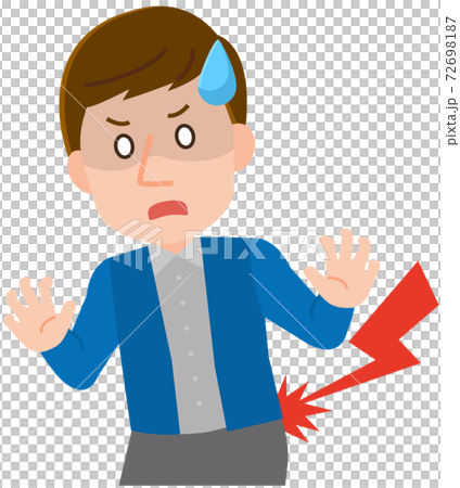 ぎっくり腰 体の不調 男性 イラスト ぎっくり腰 体の不調 男性 イラスト 72698187