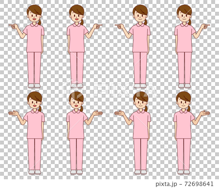 Female nurses in various poses 72698641