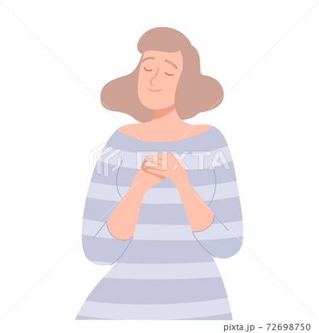Relaxed Young Woman Dreaming about Something, People Imagination Concept Cartoon Style Vector Illustration Isolated on White Background Relaxed Young Woman Dreaming about Something, People Imagination Concept Cartoon Style Vector Illustration Isolated on White Background 72698750
