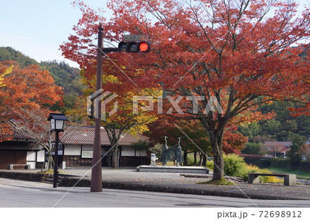 島根県 津和野町 殿町通りの紅葉 72698912