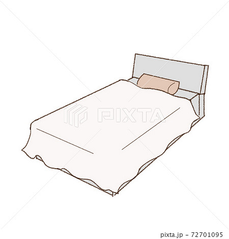 シンプルなベッドのイラスト素材