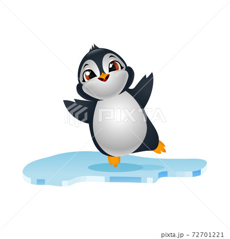 Cute penguins on ice floe Cute penguins on ice floe 72701221