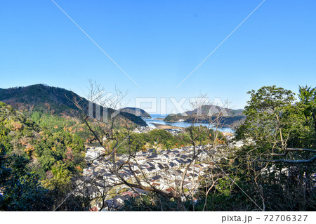 美しい温泉街の絶景【城崎温泉_大師山からの風景】 美しい温泉街の絶景【城崎温泉_大師山からの風景】 72706327