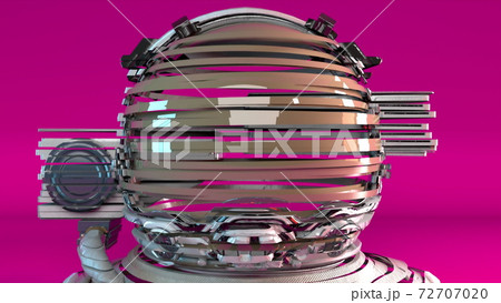 Head of an astronaut in metal helmet formed by lines. 3d rendering background with cutting of space suit Head of an astronaut in metal helmet formed by lines. 3d rendering background with cutting of space suit 72707020