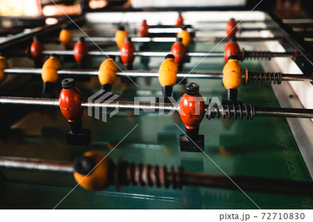 Old Table Football Game In the bar plaything. 72710830