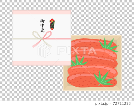 辛子明太子の御中元のイラスト 72711253