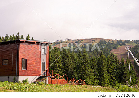 Ski slopes with ski lift Ski slopes with ski lift 72712646