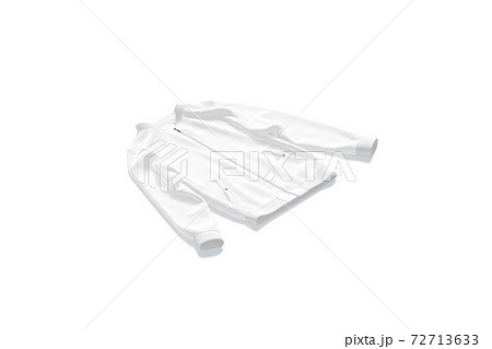 Blank white bomber jacket mock up lying, isolated 72713633