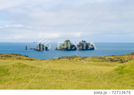Westman Islands beach day view, Iceland landscape.Smaeyjar islands Westman Islands beach day view, Iceland landscape.Smaeyjar islands 72713678