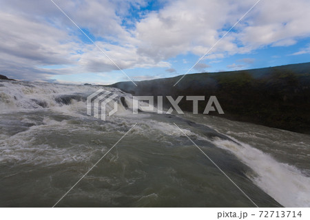 Gullfoss falls in summer season view, Iceland Gullfoss falls in summer season view, Iceland 72713714