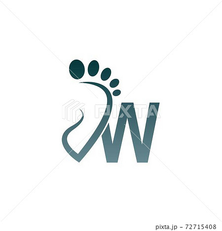 Letter W icon logo combined with footprint icon design Letter W icon logo combined with footprint icon design 72715408