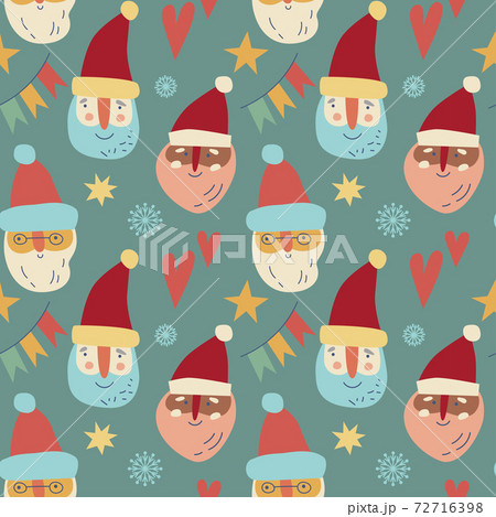 Seamless pattern with Christmas theme 72716398