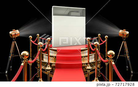 Podium with convection heater. 3D rendering 72717928
