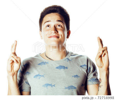 young attractive man isolated thinking emotional on white close up young attractive man isolated thinking emotional on white close up 72718998