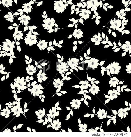 シームレスに連続する花柄, 72720974
