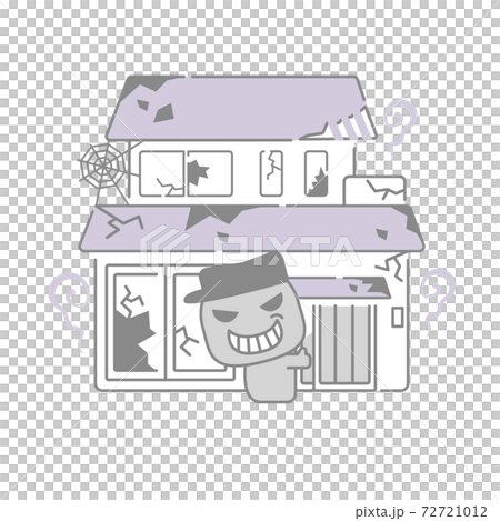 不審者が侵入している空き家 不審者が侵入している空き家 72721012