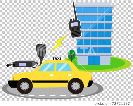 タクシーの無線機 イメージのイラスト素材