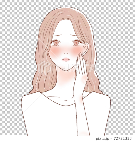 肌の炎症に悩む女性 72721333