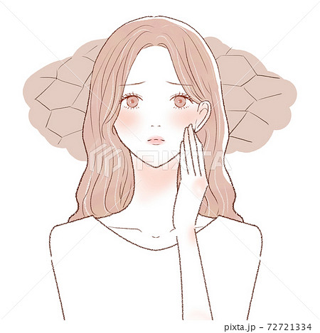 乾燥肌に悩む女性 72721334