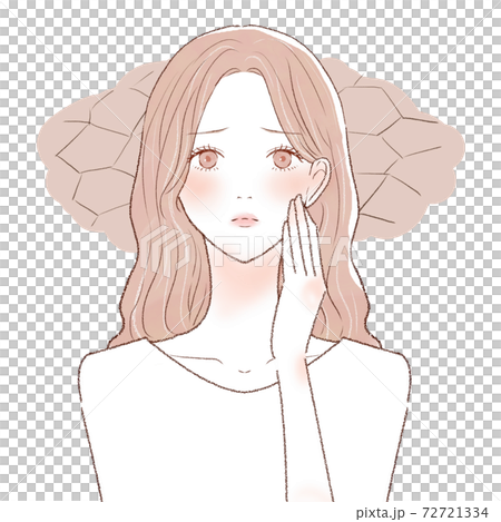 乾燥肌に悩む女性 72721334