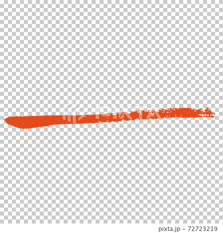 筆で書いたライン かすれていい感じのやつ 朱色 72723219