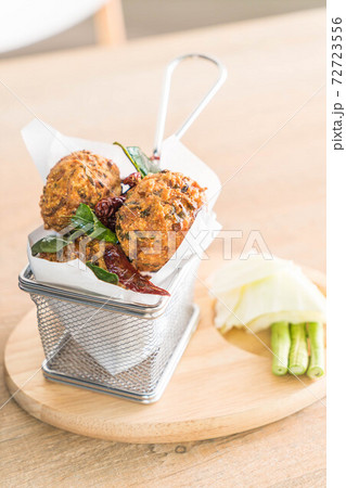 Fried pork minced meat ball Fried pork minced meat ball 72723556