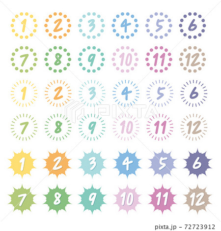 数字のアイコンセット　1〜12 72723912