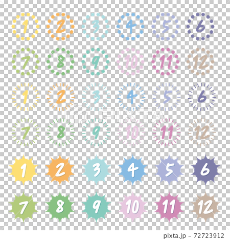 数字のアイコンセット　1〜12 72723912