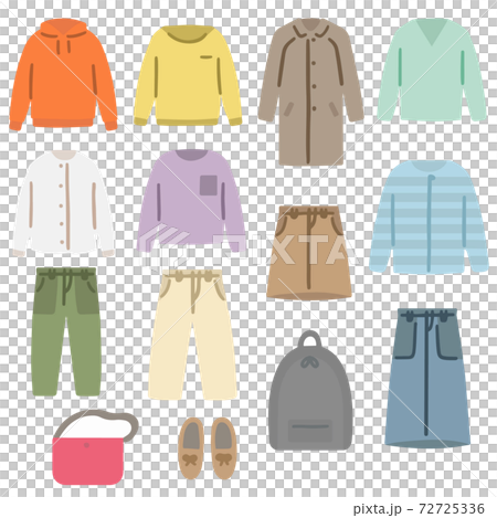 洋服 ファッション イラスト セット 洋服 ファッション イラスト セット 72725336