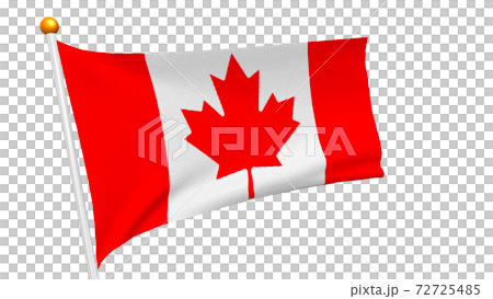 加拿大國旗在風中飄揚 72725485