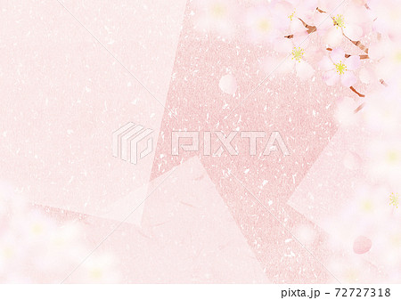桜 和紙 和風 背景素材のイラスト素材