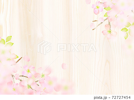 桜　木目　背景素材 72727454