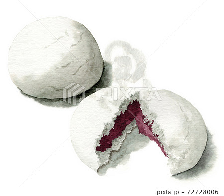 アナログ水彩中華まんあんまん断面 アナログ水彩中華まんあんまん断面 72728006