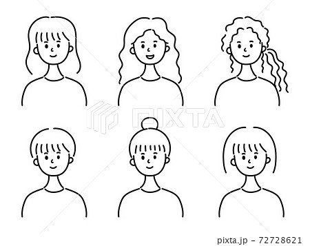 女性のアイコンセット  72728621