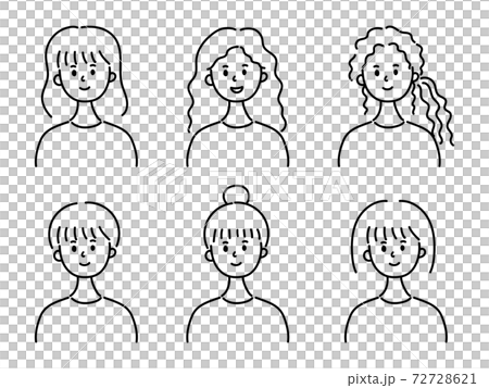 女性のアイコンセット  72728621