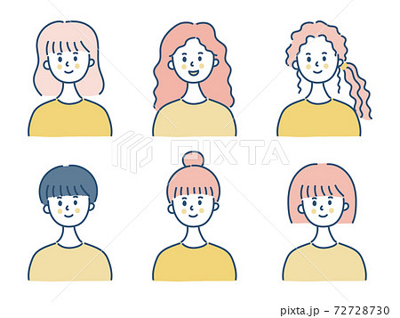 女性のアイコンセット 72728730