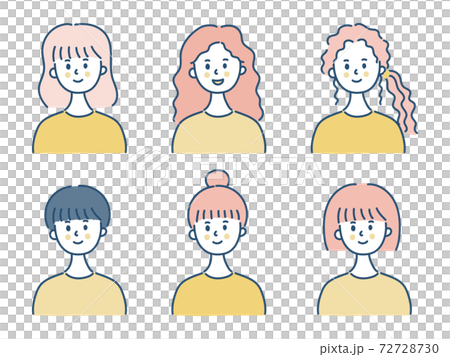 女性のアイコンセット 72728730