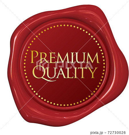 PremiumQuality赤いシーリングワックス風エンブレム　ベクターイラスト背景透明 72730026