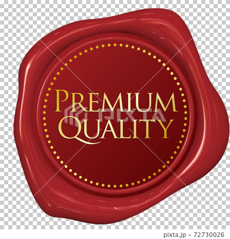 PremiumQuality赤いシーリングワックス風エンブレム　ベクターイラスト背景透明 72730026