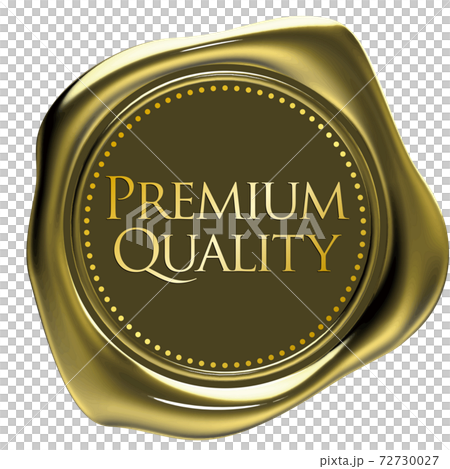 保費質量金封蠟風格會徽矢量插圖背景透明 72730027