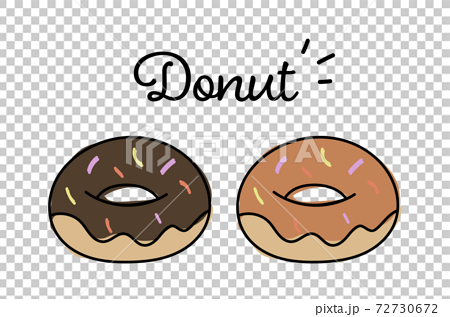 Hand Painted Donut Illustration Set Donut Stock Illustration