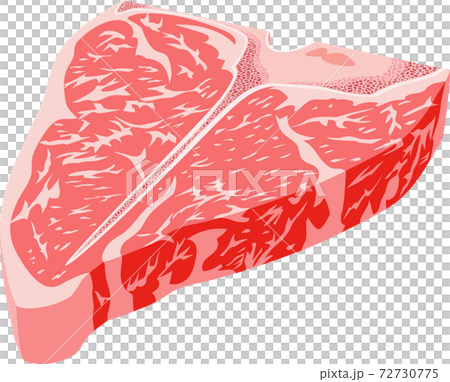 霜降りの牛肉のTボーンステーキ 霜降りの牛肉のTボーンステーキ 72730775