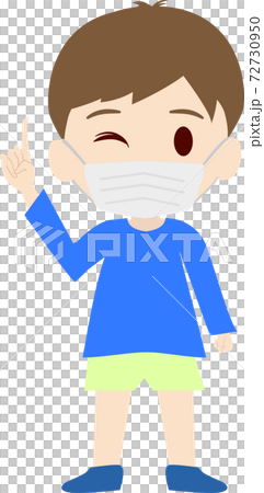 一個戴著面具的可愛男孩的插圖 一個戴著面具的可愛男孩的插圖 72730950